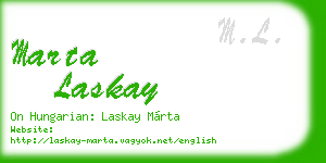 marta laskay business card