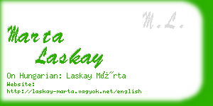 marta laskay business card